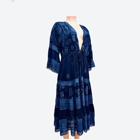 Johnny Was Dresses & Skirts - Johnny Was Fionah Alenia Kimono Top Blue Night Women’s Small NWT